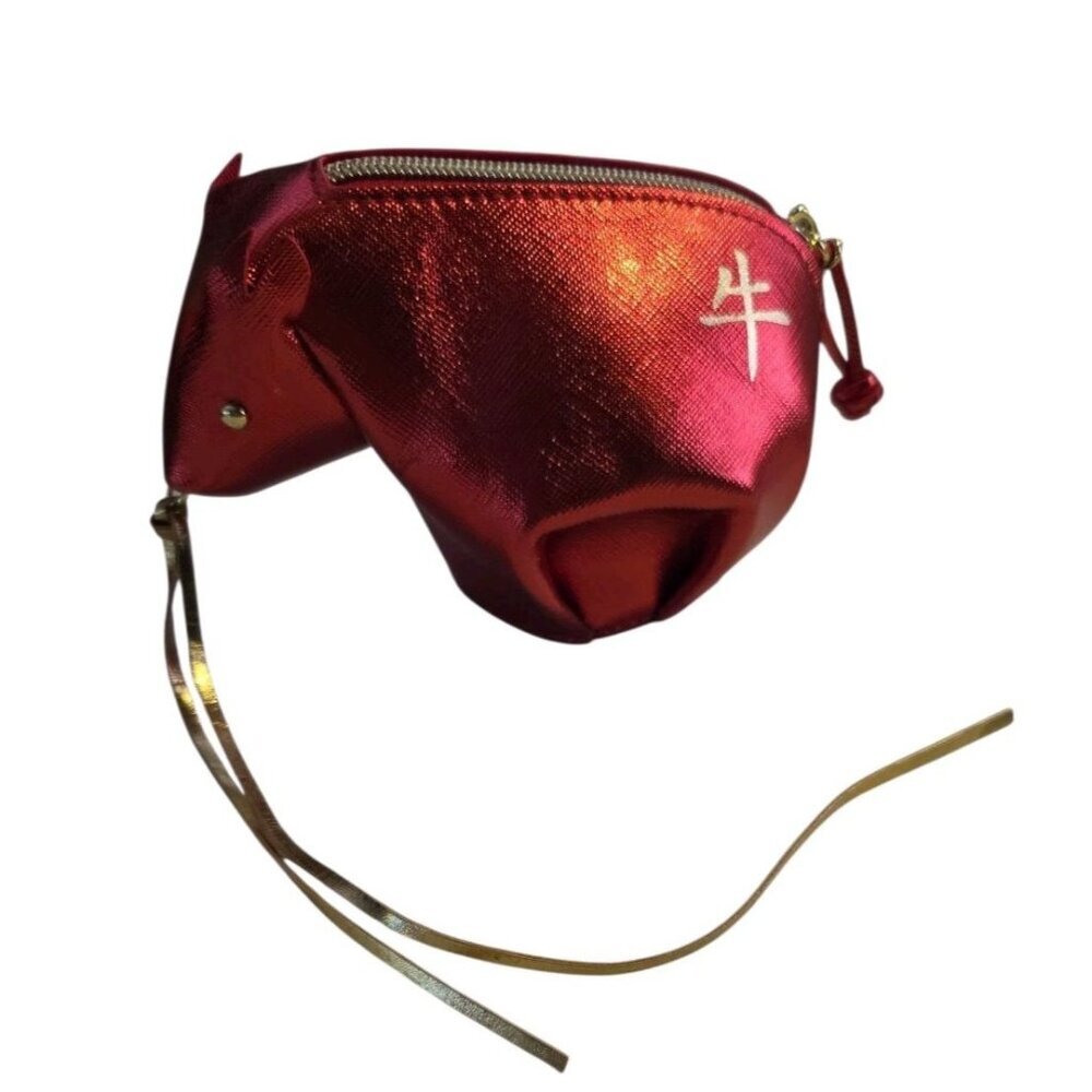 Estee Lauder Chinese New Year 2021 Ltd Ed Red Ox Coin Purse Makeup Pouch